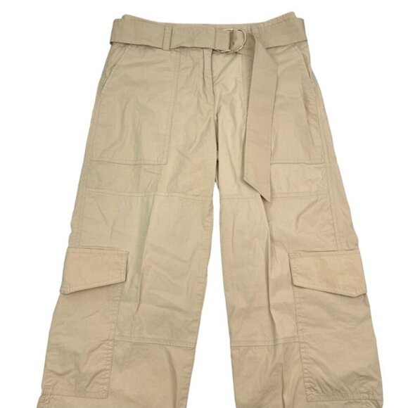 MICHAEL Michael Kors Stretch Cotton Poplin Cargo Pants Sz 2 Khaki - Picture 3 of 6